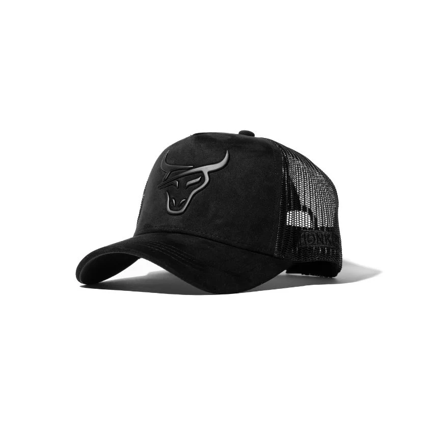 HONKER BULL HAT  - BLACK SUEDE - MESH - Image 3