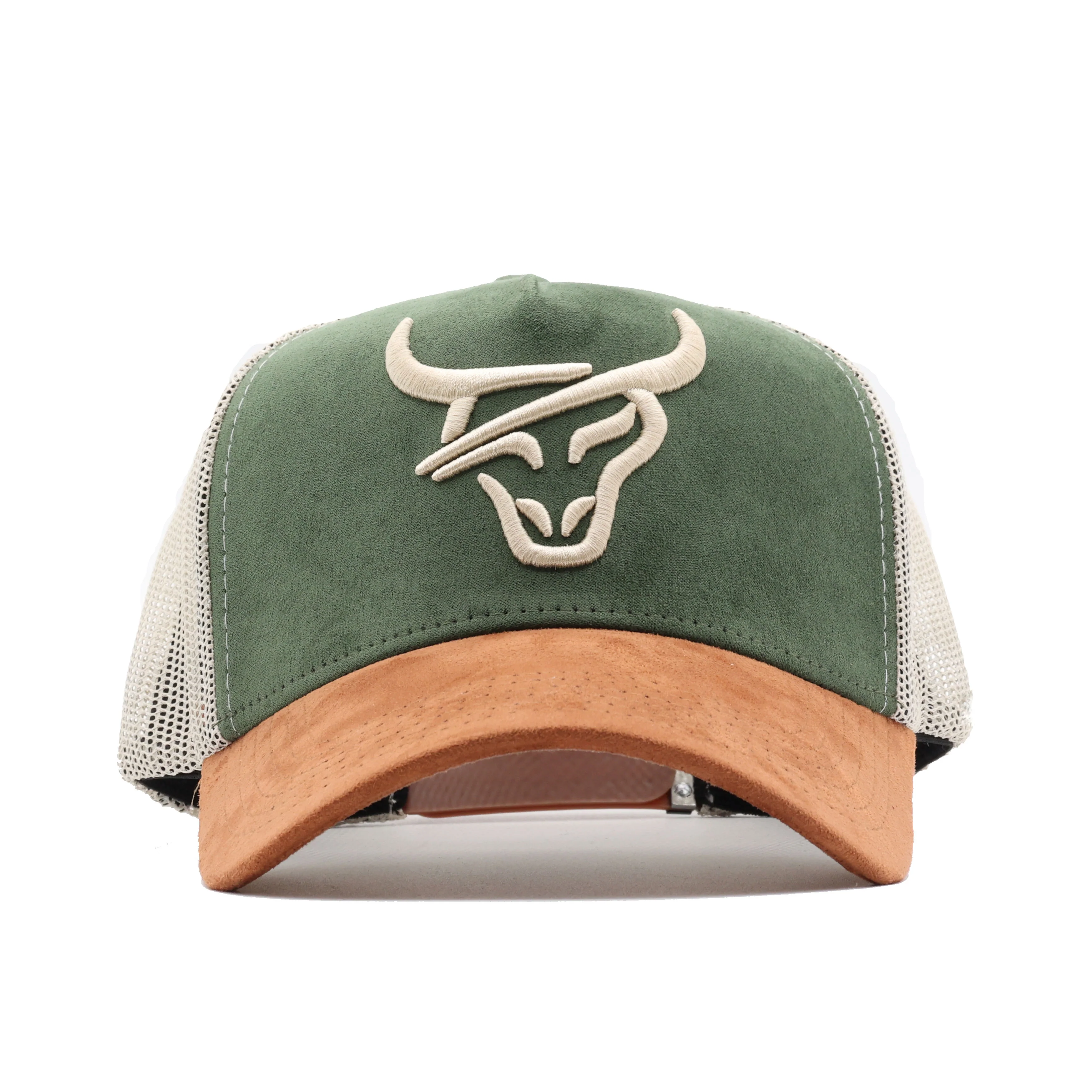 HONKER BULL HAT  GREEN/CREAM - MESH - Image 3