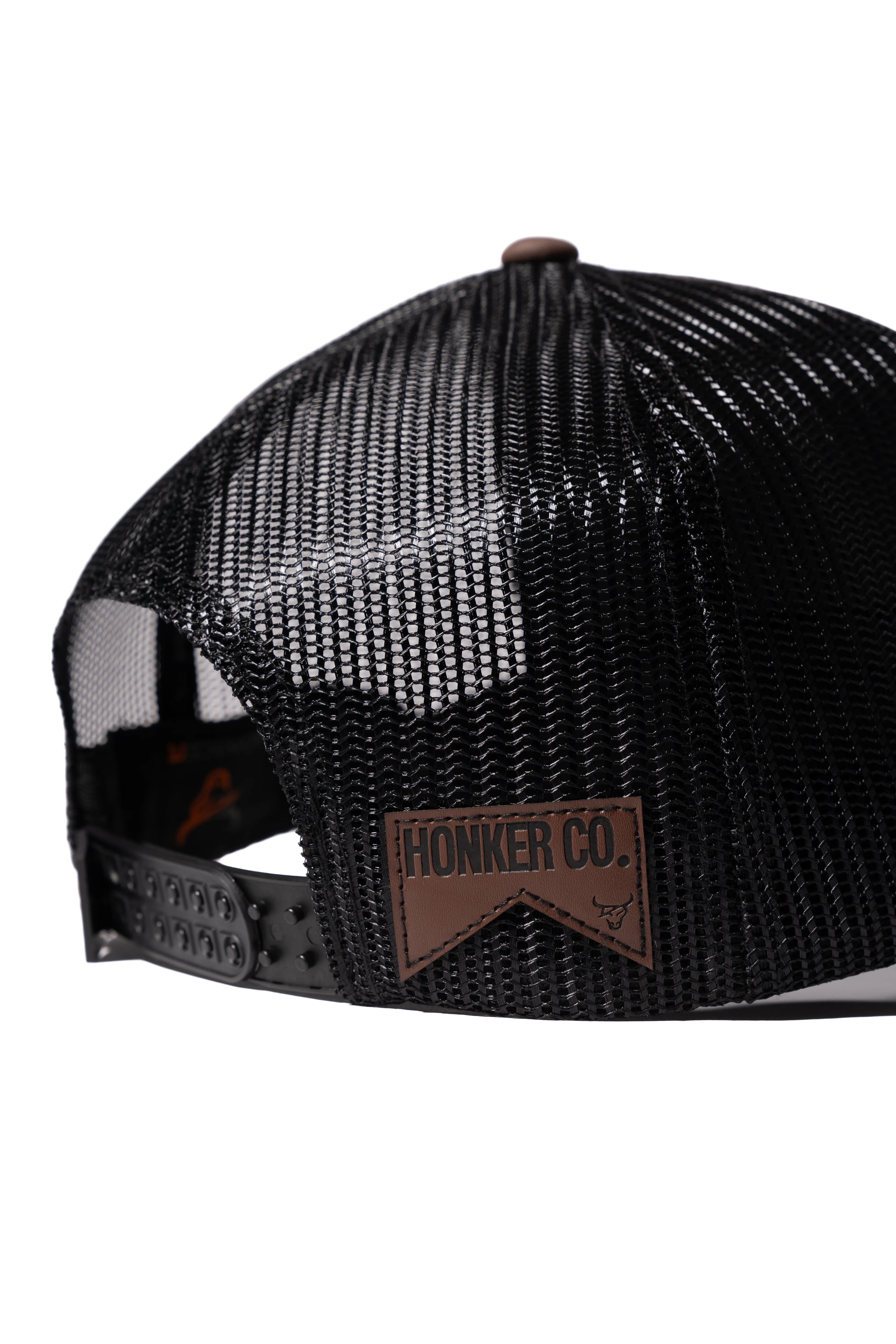 HONKER BULL HAT - BLACK/BROWN- MESH - Image 4