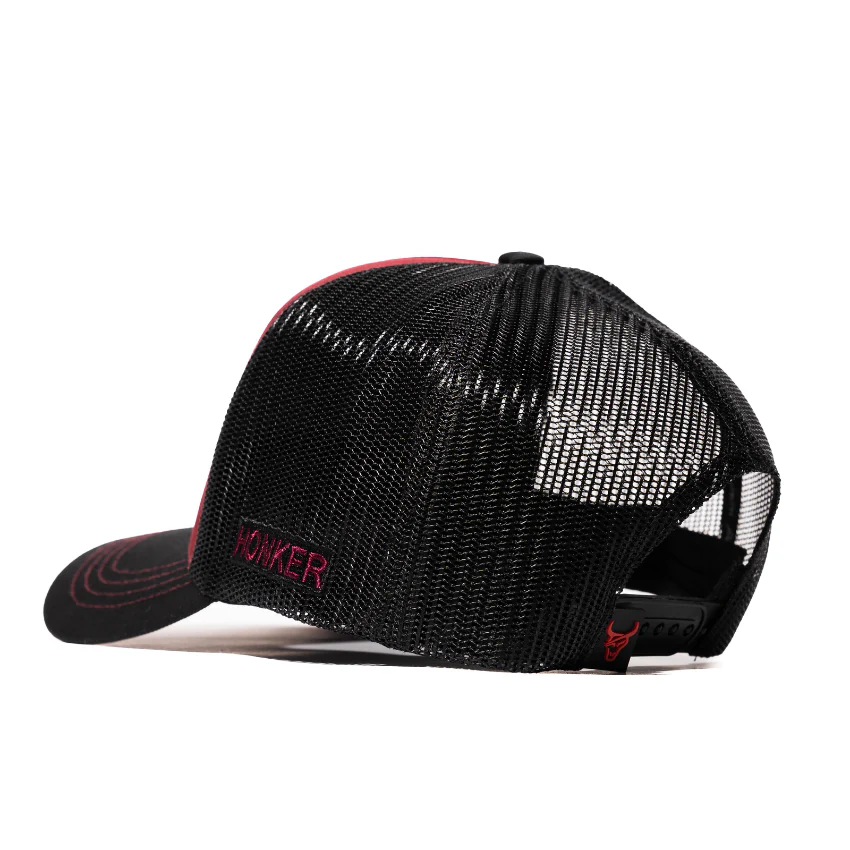 HONKER BULL HAT - MAROON/BLACK - MESH - Image 4