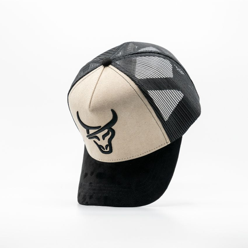HONKER BULL HAT KHAKI/BLACK - MESH - Image 4