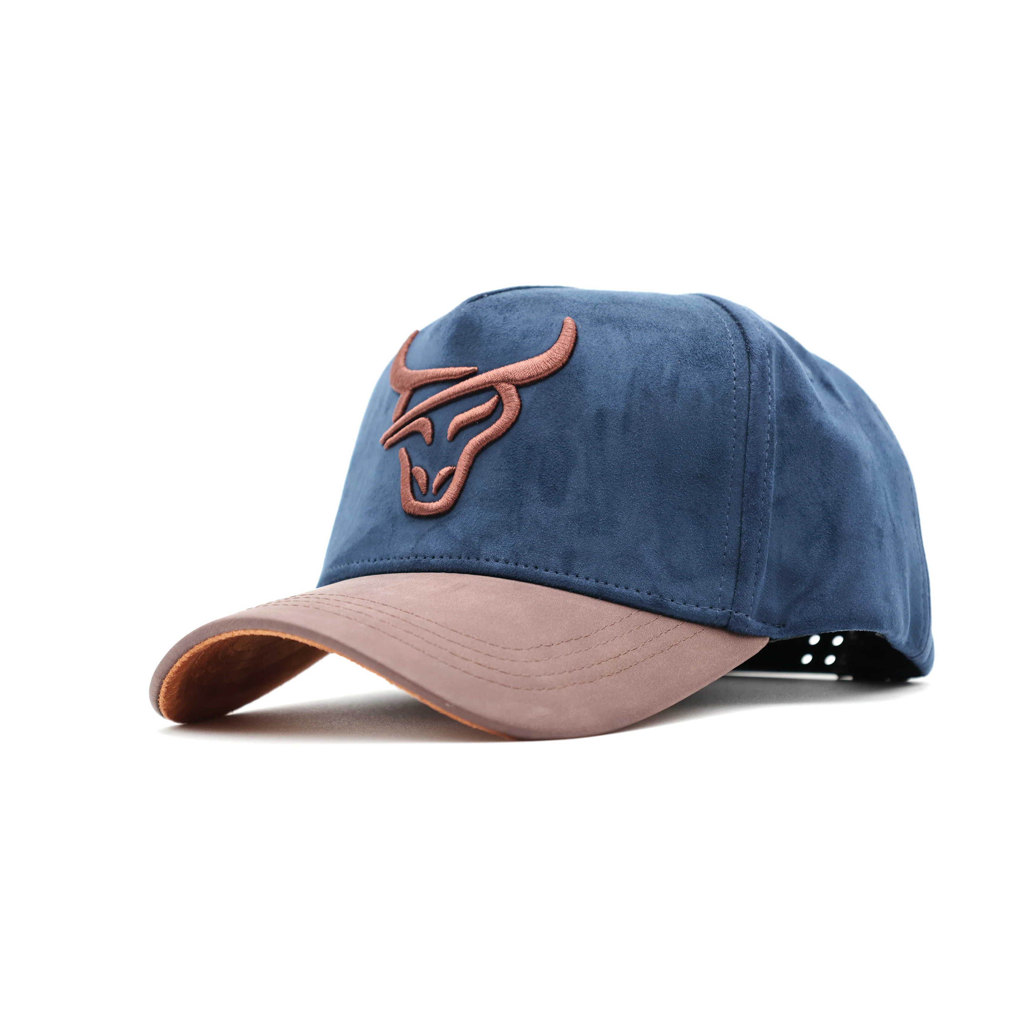 HONKER CLUB HAT BLUE/BROWN LEATHER BRIM - Image 3