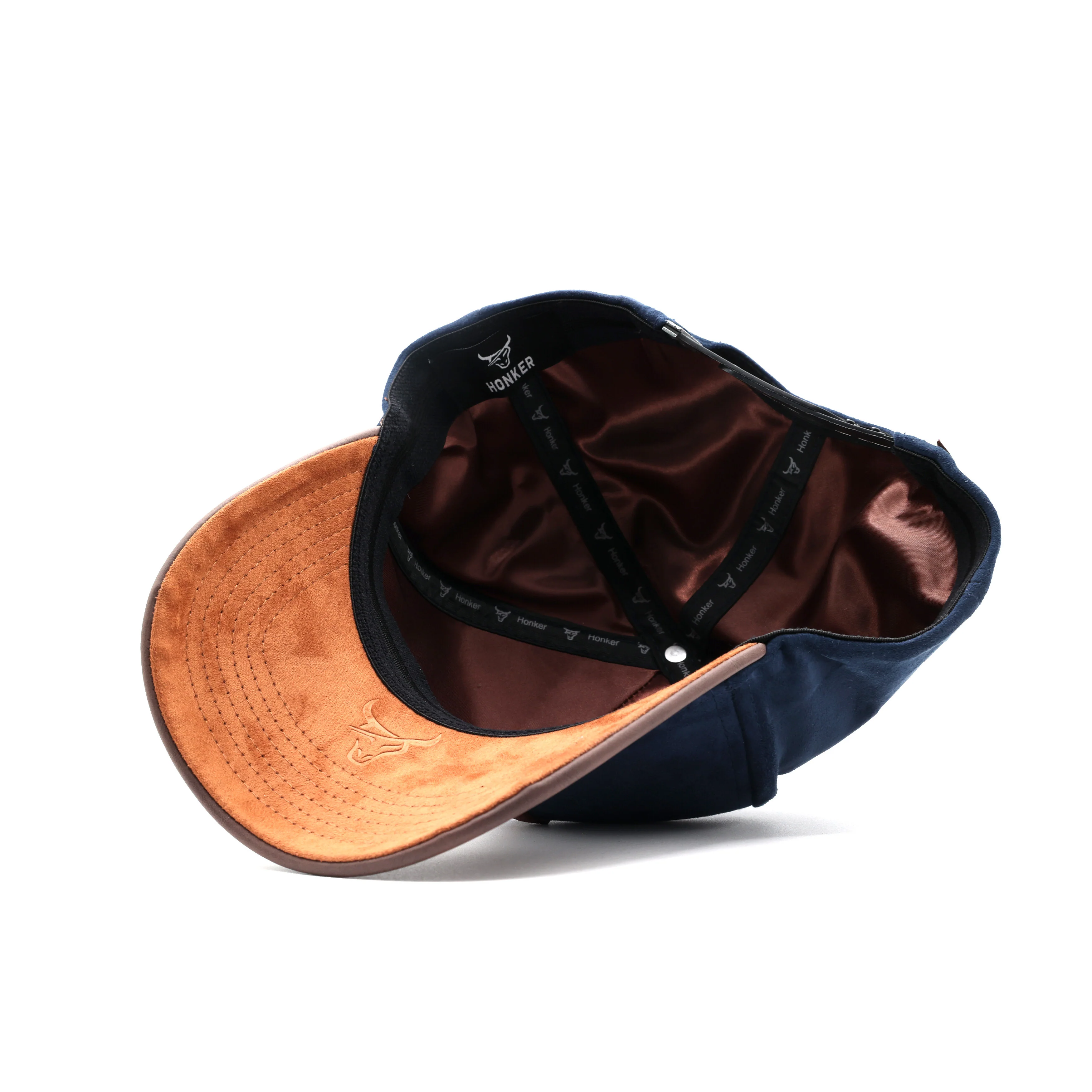HONKER CLUB LA HAT  BLUE/BROWN LEATHER BRIM - Image 4