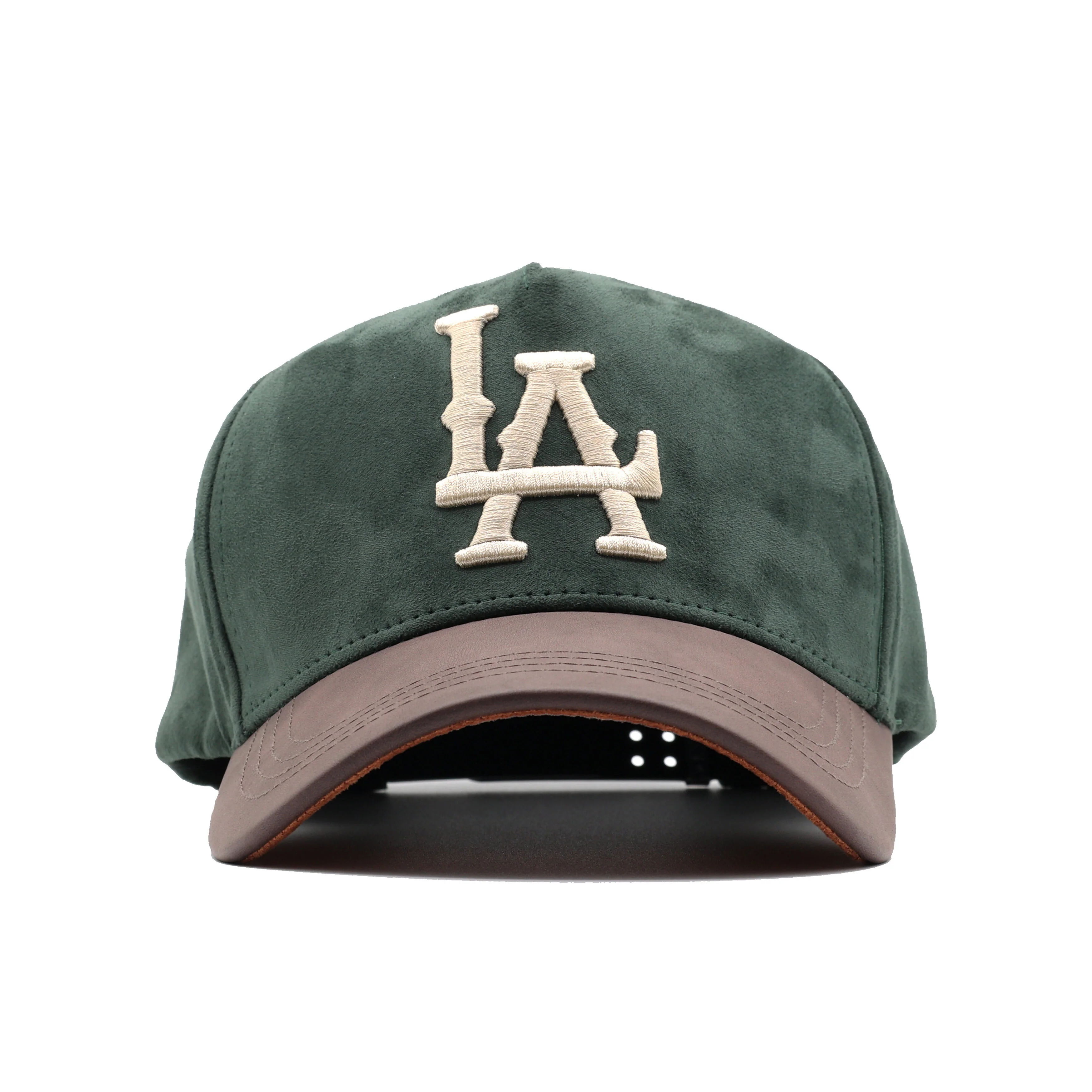 HONKER CLUB LA HAT - GREEN/BROWN LEATHER BRIM