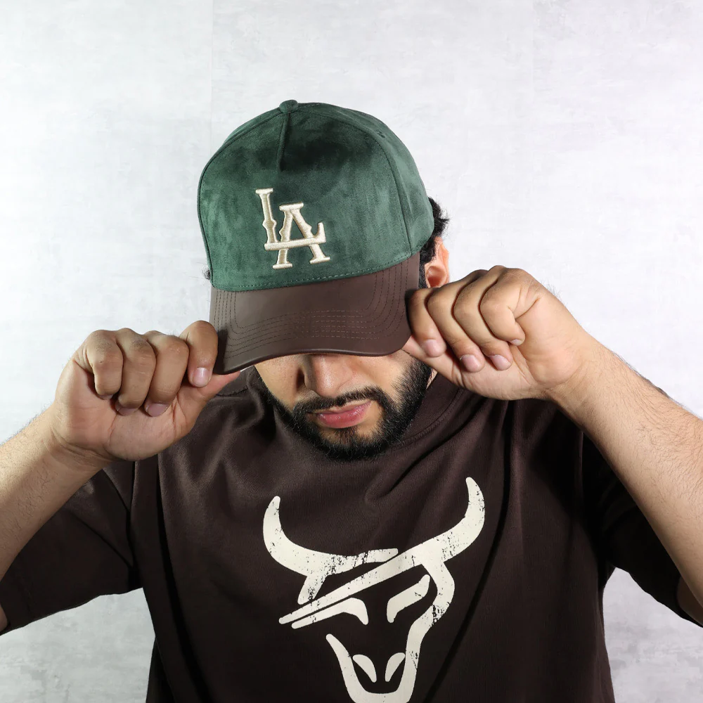 HONKER CLUB LA HAT - GREEN/BROWN LEATHER BRIM - Image 2