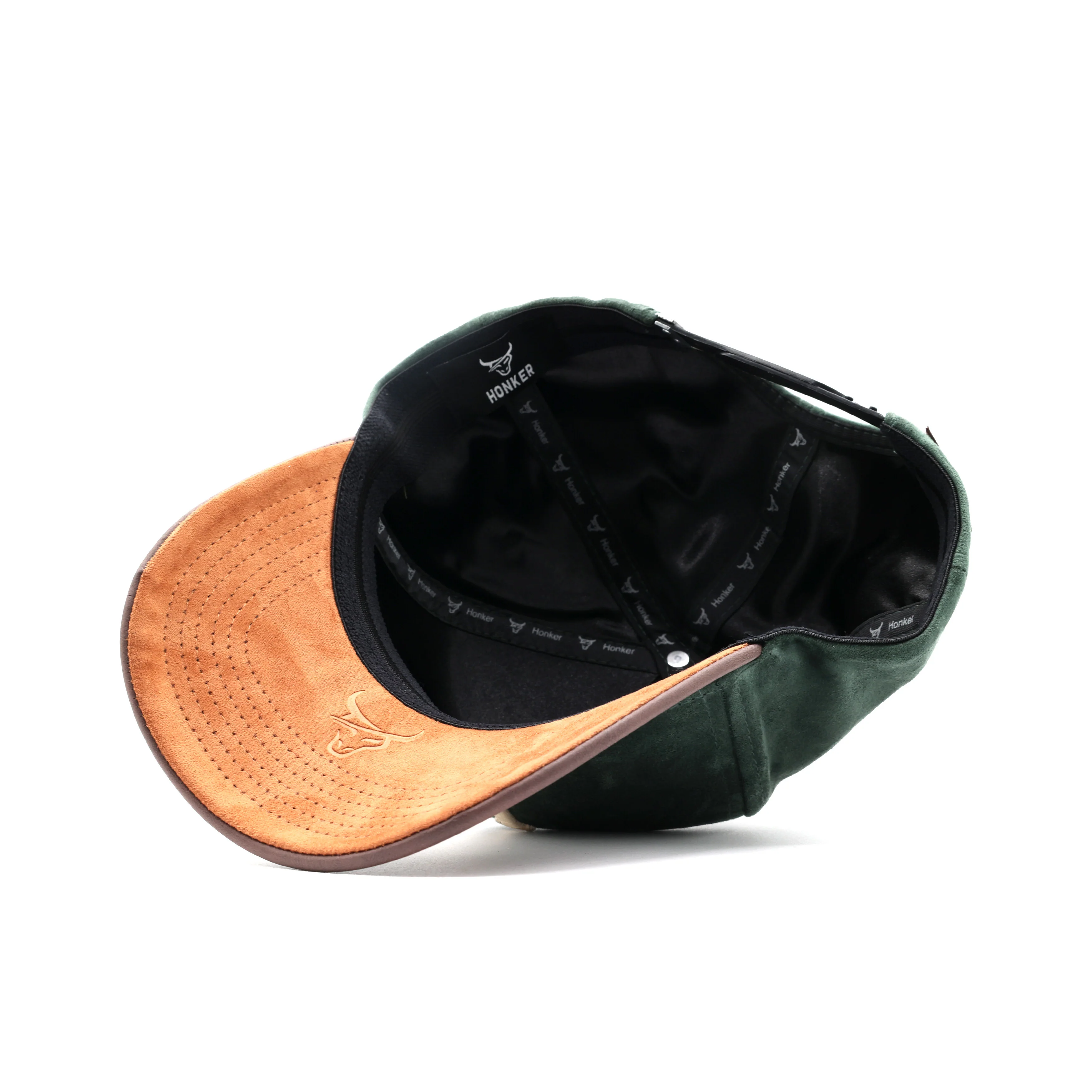 HONKER CLUB LA HAT - GREEN/BROWN LEATHER BRIM - Image 4