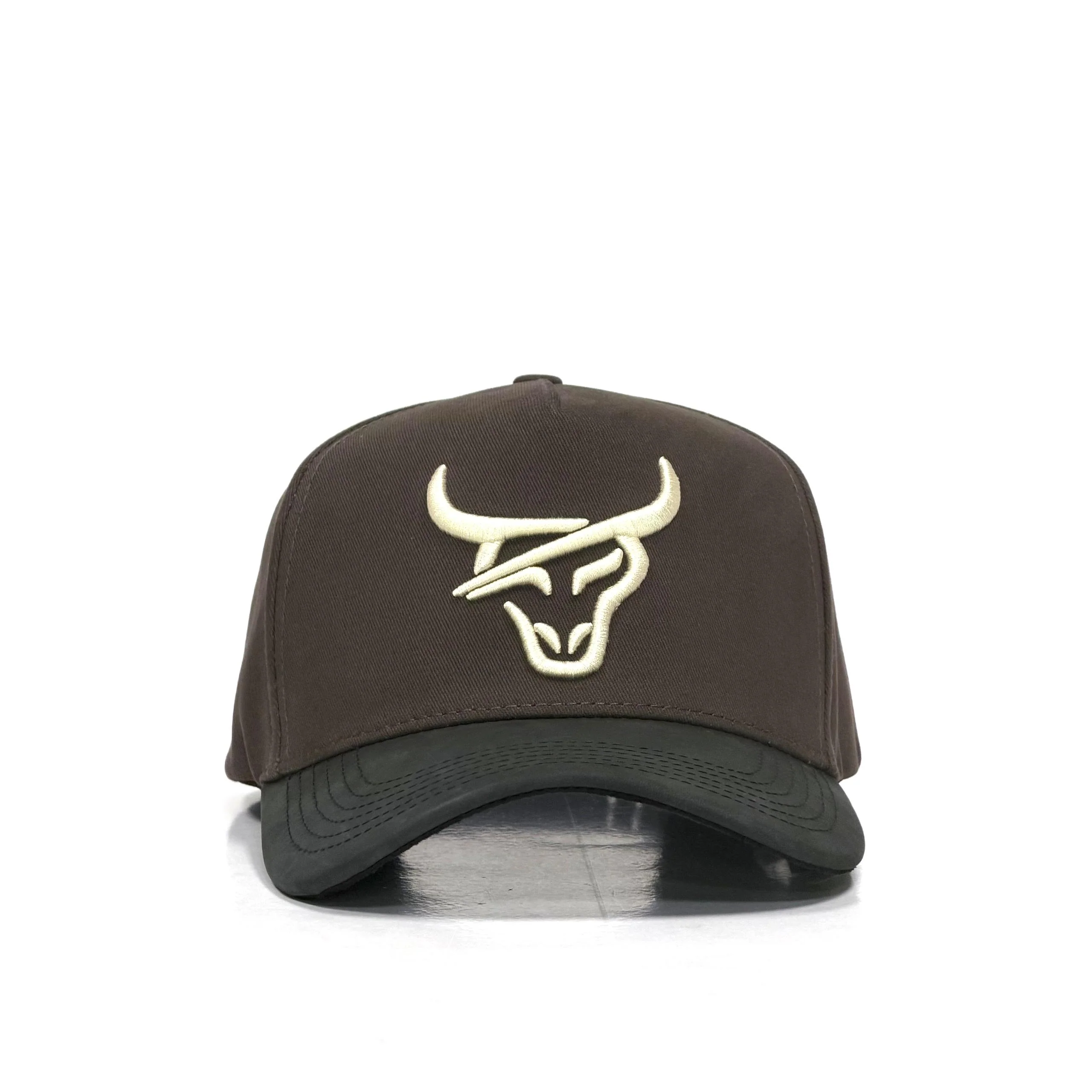 HONKER HAT- DARK BROWN/BLACK LEATHER BRIM