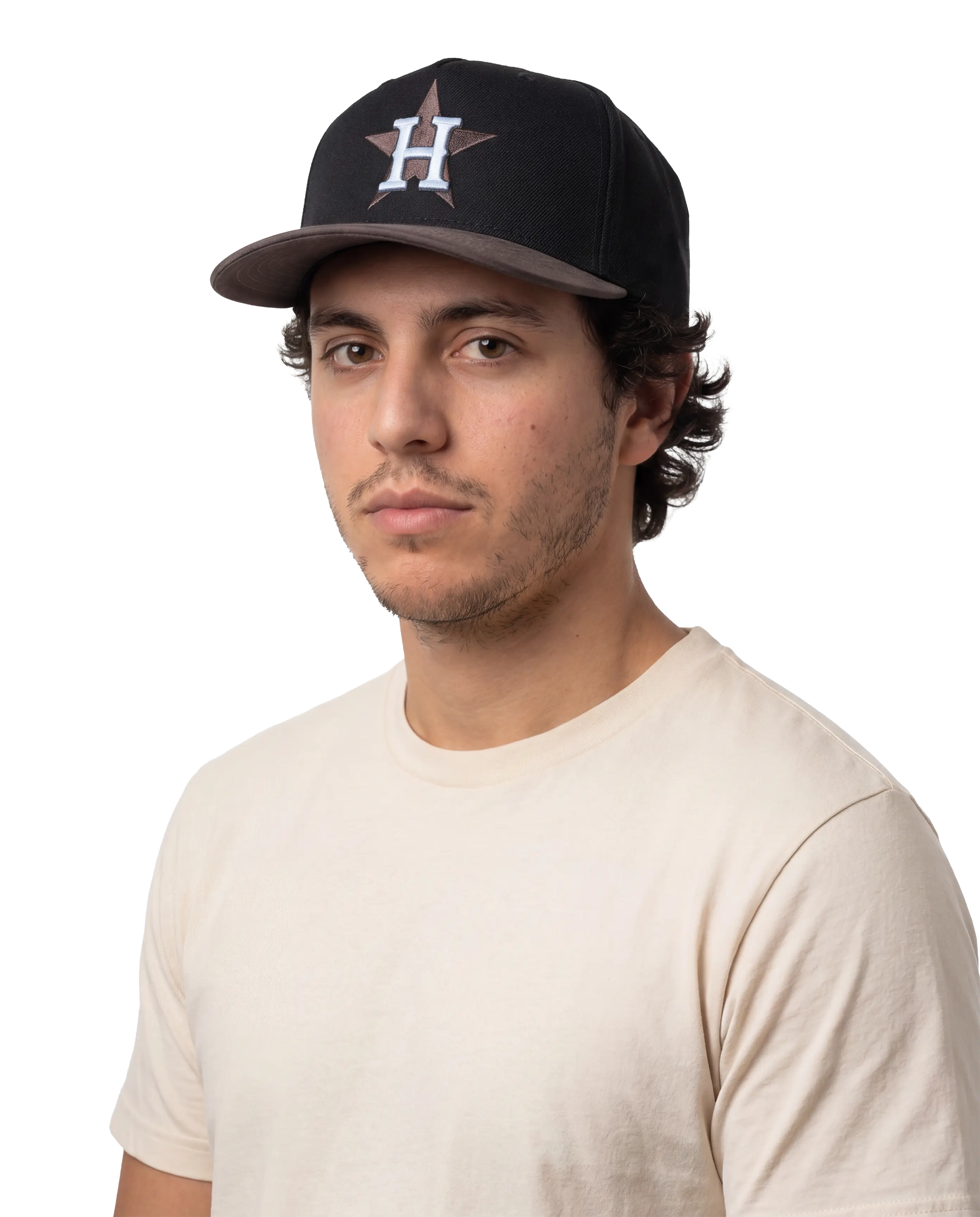 HONKER HOUSTON HAT - BLACK/BROWN LEATHER BRIM - Image 2