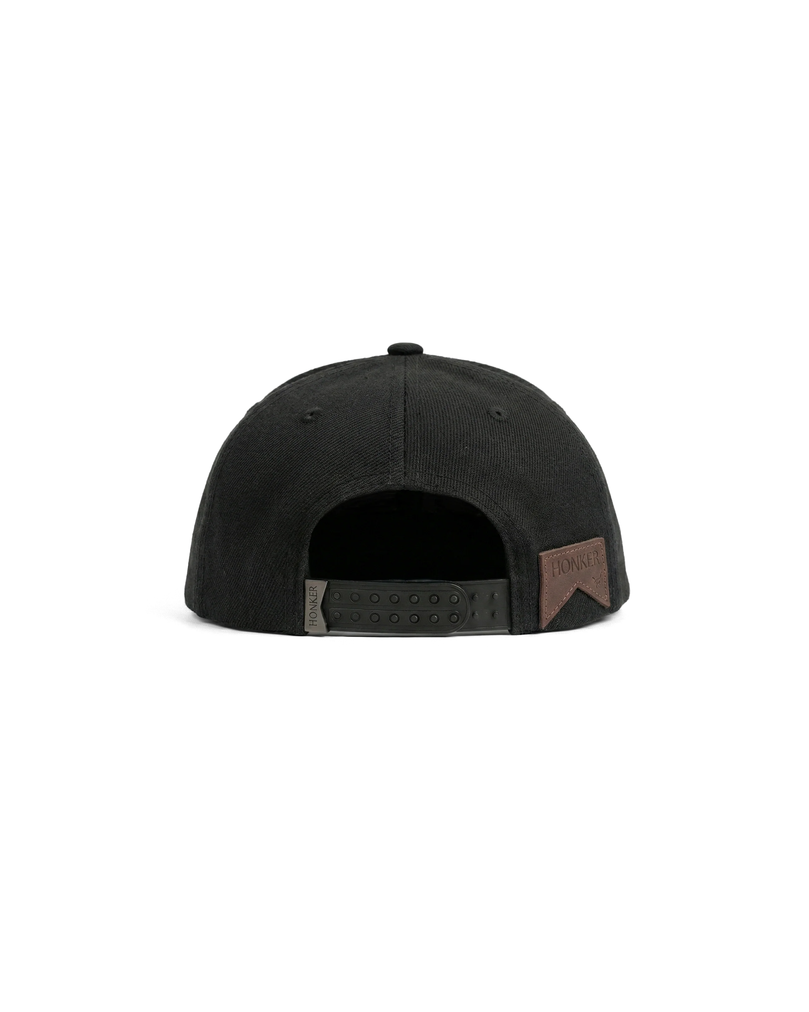 HONKER HOUSTON HAT - BLACK/BROWN LEATHER BRIM - Image 3