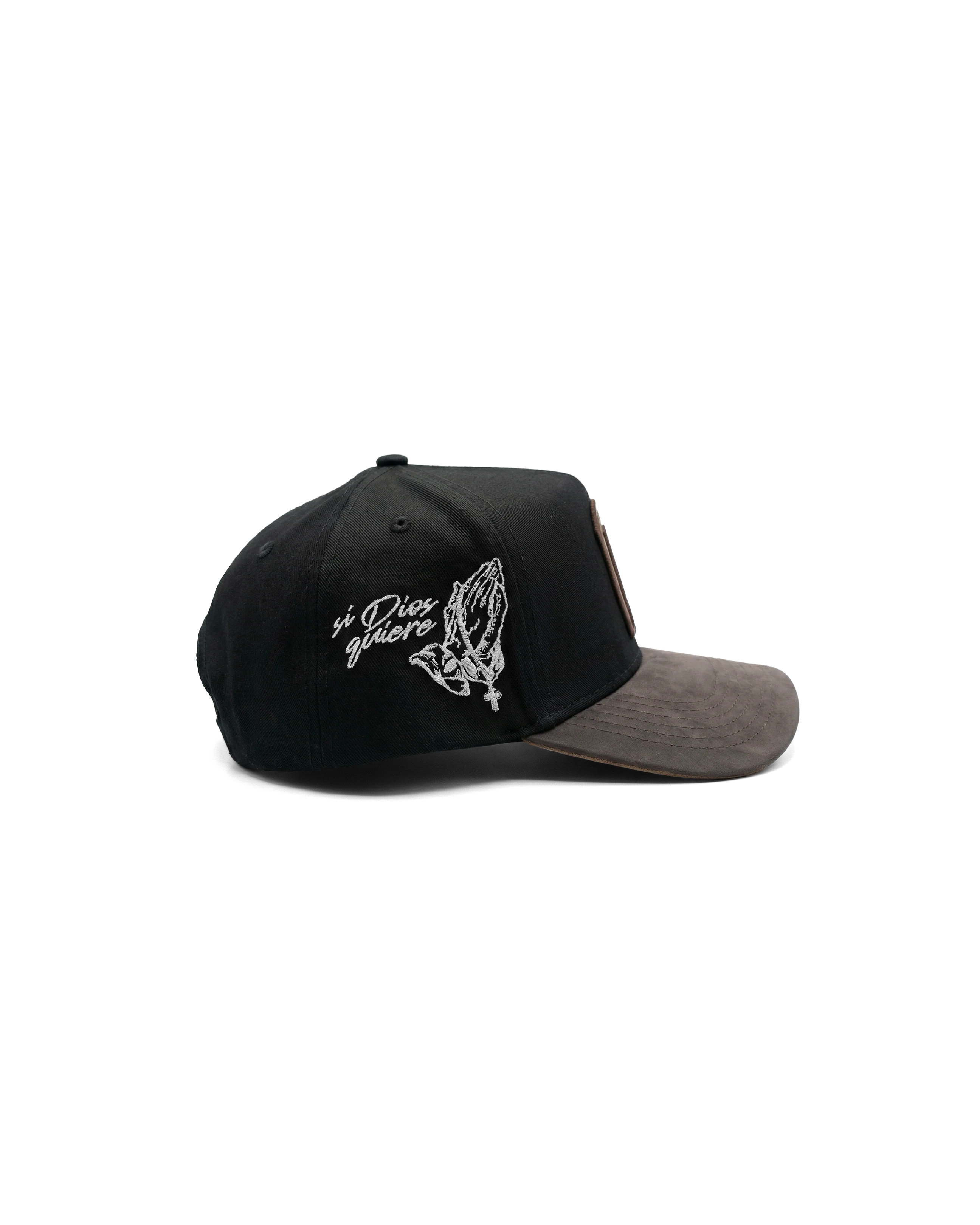 MEXICO SI DIOS QUIERE HAT -BLACK/BROWN LEATHER BRIM - Image 3