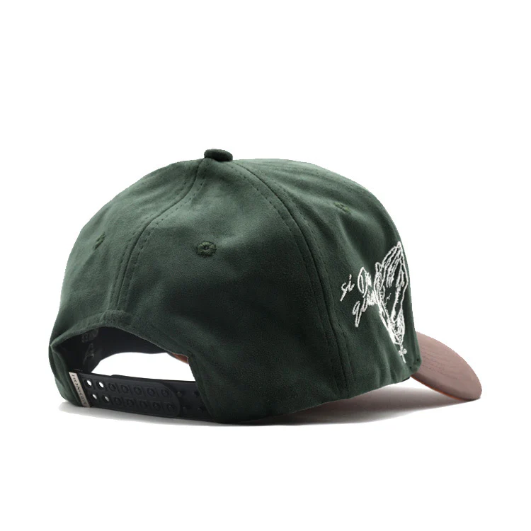 SI DIOS QUIERE HAT GREEN/BROWN LEATHER BRIM - Image 4